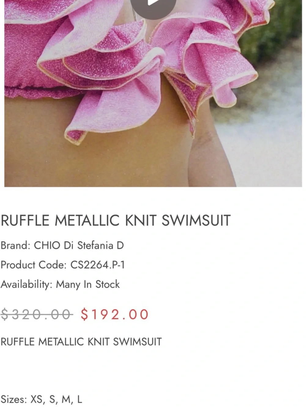 NWT REVOLVE Made in Italy Chio luxury Ruffled Rose Pink Bikini Set, medium - Picture 3 of 9